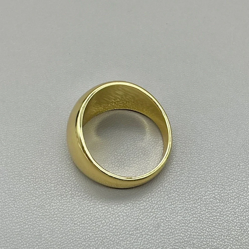 Gorjana Ring Gold Plated Dome Band Ring Size 7.5 Minimalist Statement